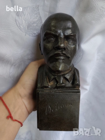Оригинален съветски бюст на Ленин и името на автора НАЧАПКИН!, снимка 2 - Антикварни и старинни предмети - 54802562