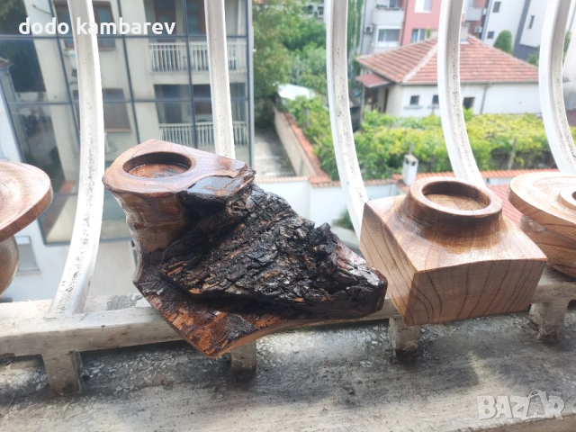 Дървени свещници, снимка 6 - Други - 53630234