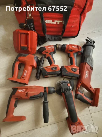 Комплект машини Hilti с 2 батерии 800€