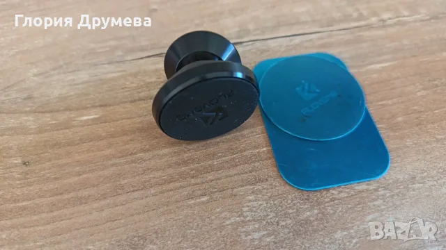 Магнитна стойка за телефон за кола, черна, въртене на 360 градуса, алуминиева сплав, марка Floveme