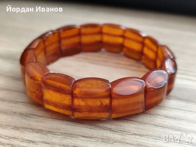 Старинни руски гривни с кехлибар , снимка 4 - Гривни - 55676613
