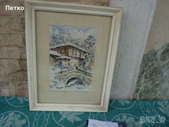 Стара картина 20.5 / 26.5 см, снимка 5 - Антикварни и старинни предмети - 54985744