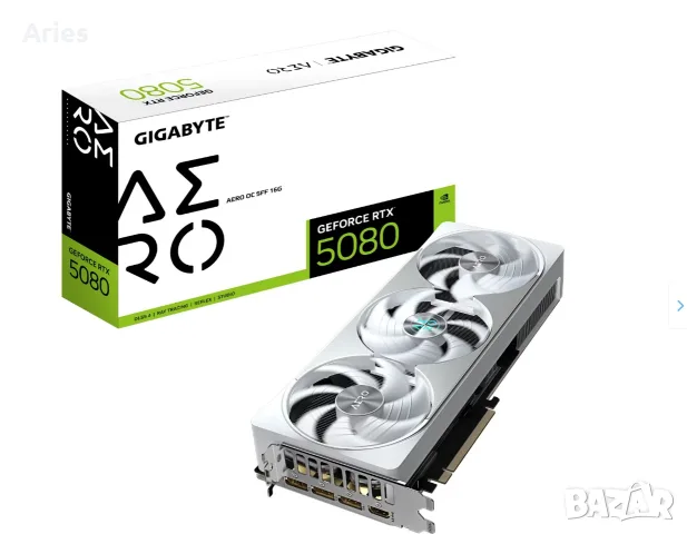 Видео карта GIGABYTE GeForce RTX 5080 AERO OC 16GB GDDR7 N5080AERO-OC-16GD