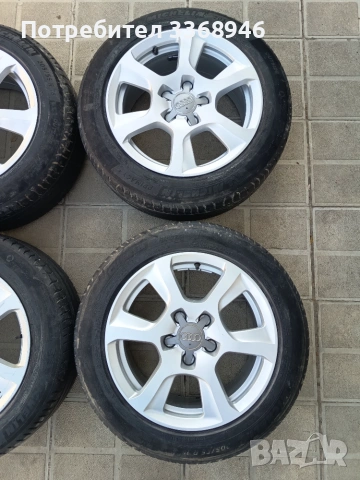 Джанти Оригинални Audi 16" 5x112 с гуми 205/55/16 Michelin , снимка 3 - Гуми и джанти - 55040486