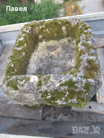 Каменно корито ръчно дялано 80х69х38 см, снимка 6 - Антикварни и старинни предмети - 54352117