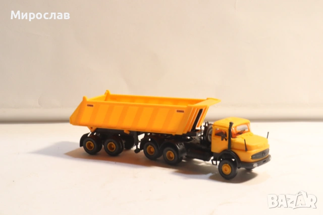 KIBRI H0 1/87 MERCEDES BENZ ГОНДОЛА САМОСВАЛ КАМИОН МОДЕЛ, снимка 5 - Колекции - 54226053
