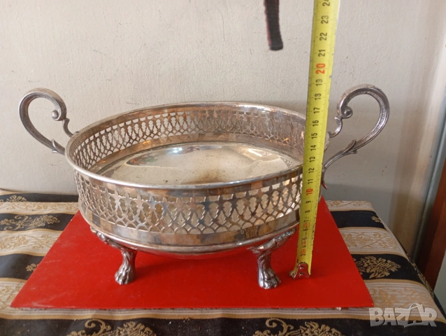 Посребрена купа,фруктиера, снимка 2 - Други ценни предмети - 42284069
