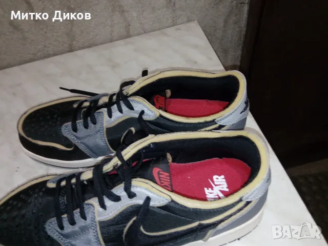 Nike Air Jordan 1Low OG EX Dark Smoke Gray маркови марат. ест. кожа нови №43 US 9.5 UK 8.5 ст. 275мм, снимка 3 - Маратонки - 55513109