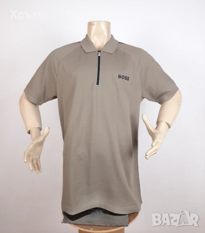 Hugo Boss Philix Pixel - Оригинална мъжка тениска с яка р-р XL