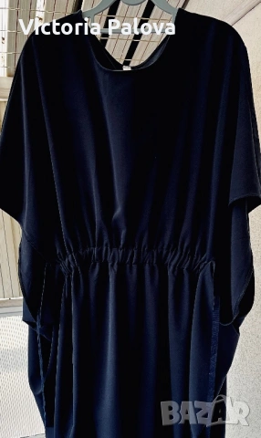 Уникална авангардна находка на Souvenir Italy - Нестандартен силует в Deep Navy, снимка 6 - Рокли - 53953605
