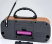 Преносимо радио GOLON RX-826 с Bluetooth, USB и SD карта, сменяема батерия, 24x10x8 см, кафяво / Blu, снимка 4