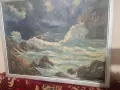Разкошна маслена картина морски пейзаж!, снимка 3