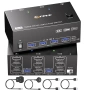 KVM превключвател 3 монитора 2 компютъра 8K@60Hz, KVM превключвател за три монитора за работа , снимка 1