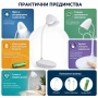 Акумулаторна LED настола лампа с лед осветление за бюро маникюр четене с чупещо рамо детска стая, снимка 4