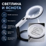 Увеличителна мощна настолна лупа LED осветление за четене шиене на гоблени бродиране, снимка 5