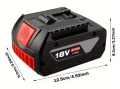 Батерия 18V за BOSCH 8Ah LITHIUM ION GDS250-LI, GSR180-LI, GKS185-LI, GWS180-LI, GSB185-LI, снимка 5