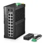 Индустриален мрежов суич MokerLink IND-G162GS 16x Gigabit 2x SFP, снимка 1