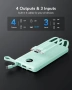 Преносима батерия (power bank) VRURC, модел T1116, с капацитет 10000 mAh и вградени кабели, снимка 6