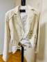 Бяло кадифено сако със златисто, снимка 1
