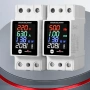 Монофазен цифров електромер 100A DIN шина с цветен LED дисплей 6 в 1, снимка 1