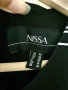 Елегантна рокля Nissa черна с бял принт панделки XL размер, снимка 8