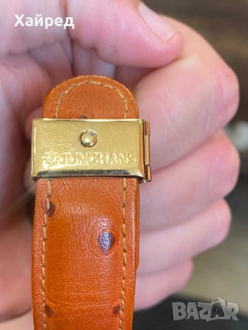 Мъжки Часовник  Junghans Mega радиосверяем с щраусова кожа  , снимка 3 - Мъжки - 51013537