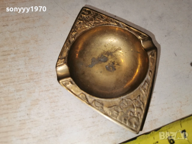 ПЕПЕЛНИК-МЕД/МЕСИНГ 2604260918L1, снимка 5 - Антикварни и старинни предмети - 54316463