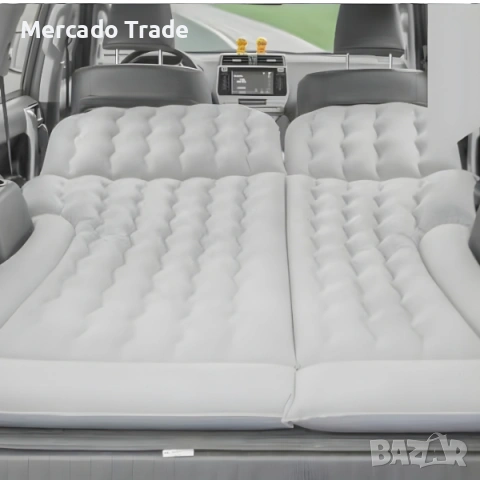 Надуваемо легло за кола Mercado Trade, С помпа, 2 възглавници, Сив, снимка 4 - Аксесоари и консумативи - 54283527