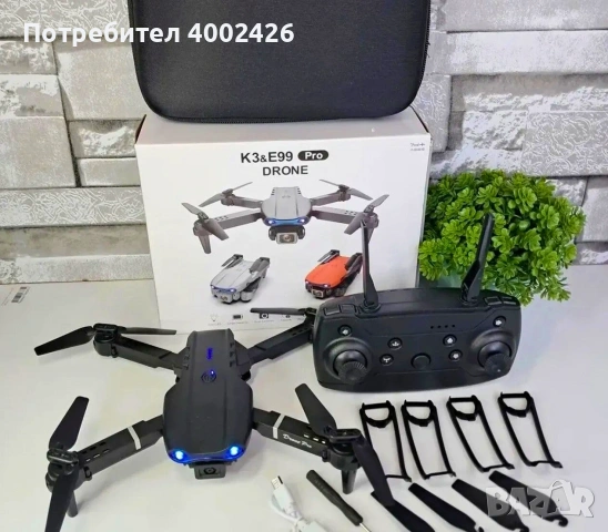 Дрон с две 4K HD камери и 360° флип бутон – страхотни въздушни кадри, снимка 2 - Дронове и аксесоари - 55067889