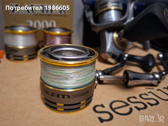 Макара Ryobi Slam 2000 NCRT + 3 оригинални резервни шпули + дръжки, снимка 6 - Макари - 54147856