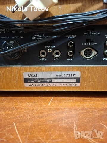 Продава се ролков магнетофон Akai 1721W. , снимка 7 - Други - 54987083
