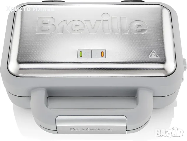 Двоен Гофретник Breville DuraCeramic, снимка 2 - Гофретници - 55614661