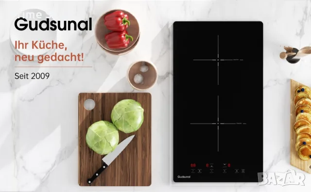 ИНДУКЦИОНЕН плот за вграждане Gudsunal с 2 зони, 3600W и сензорно управление, снимка 8 - Котлони - 55536620