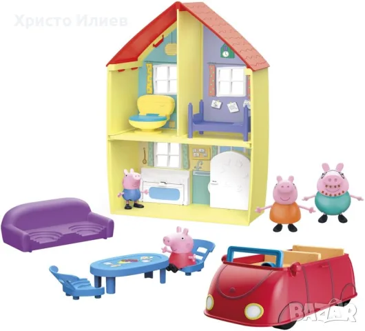Къщата на Пепа Пиг с обзавеждане Колата на Пепа пиг Peppa pig фигури