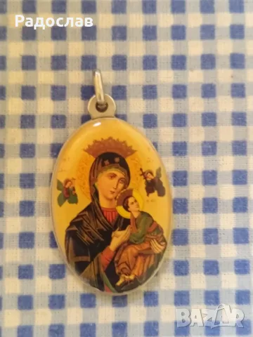 италиански медальон Дева Мария , снимка 2 - Колиета, медальони, синджири - 55309151