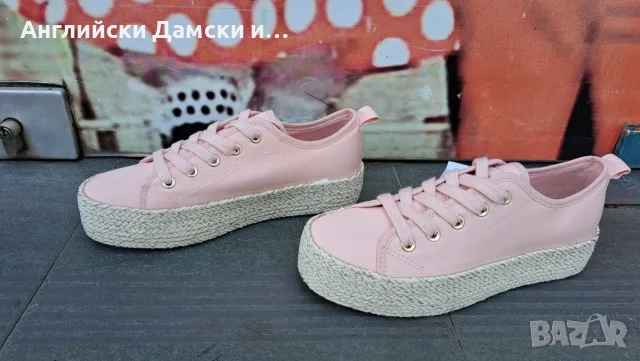 Английски дамски полукецове,тип еспадрили, снимка 4 - Кецове - 55327969