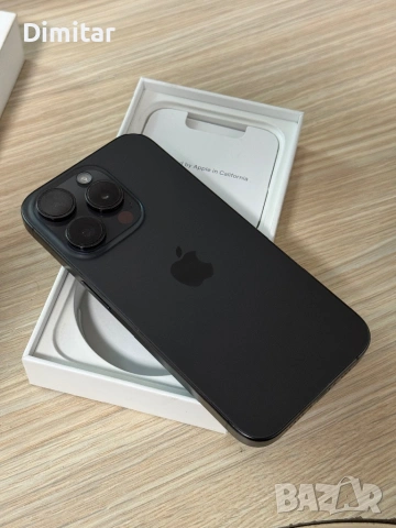 Apple iPhone 15 Pro Black Titanium 256GB 100% Battery ГАРАНЦИЯ, снимка 3 - Apple iPhone - 54380532