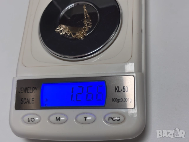Златна Детска Гривна с плочка 1,266 грама 14K(проба 585) , снимка 13 - Гривни - 54945485