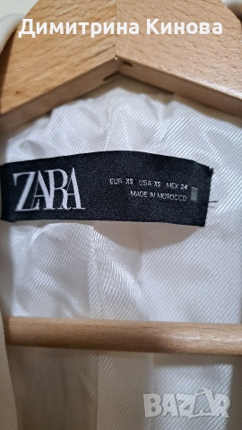 Бяло сако Zara xs , снимка 5 - Сака - 54552561