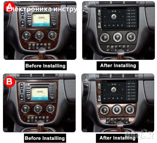 Android мултимедия GPS навигация CarPlay Android Auto + Камера – за Mercedes ML W163 1997-2002, снимка 2 - Аксесоари и консумативи - 54036893