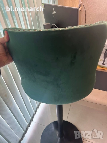 Бар стол H-117 тъмно зелен, снимка 4 - Столове - 54096155