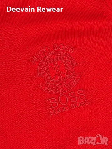 Boss | Casual Luxury | Мъжки пуловер | Размер: XXL | Червен | Като нов, снимка 4 - Пуловери - 54744462