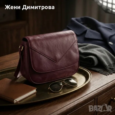 Елегантна дамска чанта през рамо с регулируема дръжка  Компактен модел 19 x 25 см в различни цветове, снимка 2 - Чанти - 55546458