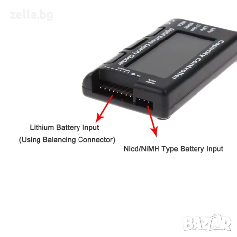 Дигитален тестер за батерии 18650 Li-Ion, LiPo, LiFe, NiMH, NiCd 2-7S с LCD дисплей 10441, снимка 12 - Друга електроника - 54694745