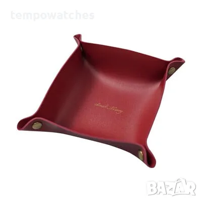 КОЖЕНА НАСТОЛНА ТАБЛА ЗА ЧАСОВНИЦИ, ПОРТФЕЙЛ, БИЖУТА 25 х 25 / БОРДО 