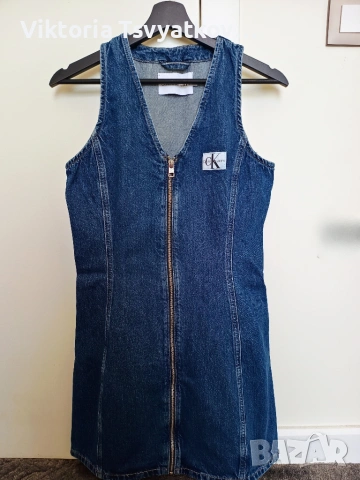 Дънкова рокля Calvin Klein Jeans J20J223431 – Размер S – Отлично състояние, снимка 5 - Рокли - 55280634