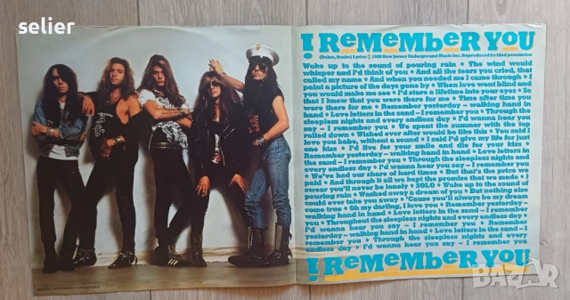 Skid Row ‎– I Remember You Maxi Single 12 Издание 🇬🇧 UK 1990г-Collector's Edition Poster Bag Състо, снимка 3 - Грамофонни плочи - 54317896