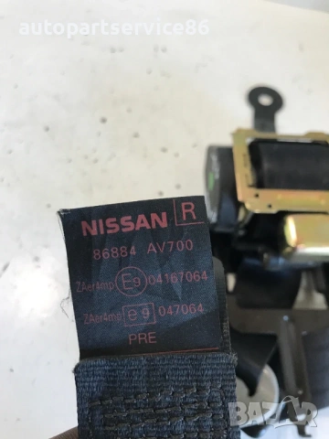 Предпазен колан преден десен за Nissan Primera P12 2.2 Dci (2005) 86884Av700, снимка 2 - Части - 54343913