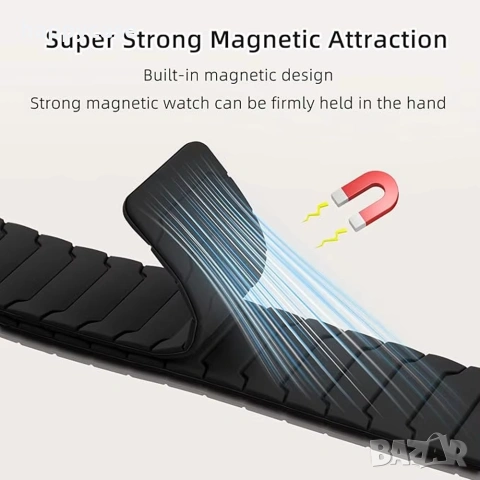 MAGNETIC 2 Магнитна каишка за Huawei Watch / Samsung / Apple / Xiaomi / Garmin / Amazfit, снимка 8 - Каишки за часовници - 55163024