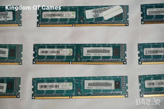 Лот от 28 броя RAM ПАМЕТ DDR2 512MB/DDR3 2GB/1GB Тествана и Работеща за Настолен Компютър, снимка 7 - RAM памет - 55501350